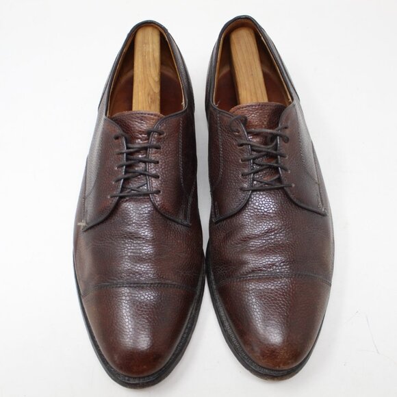 Allen Edmonds Margate Dress Shoes Mens 11 D Brown Cap Toe Oxford Derby Leather main image 10
